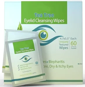 OEM Eco Friendly Disposable Eye Cleaning Wipes Gentle Pore Cleansing Tea Tree Oil Eyelid Wipes with Soft Fragrance