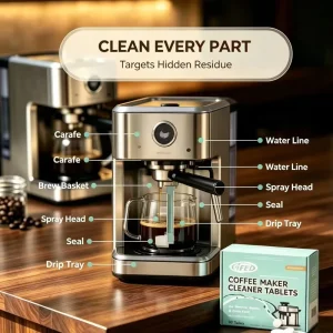 OEM Factory Coffee Maker Cleaning Tablets Disposable Solid Espresso Machine Cleaner Tablets for Daily Maintenance and Care