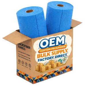 OEM Factory Microfiber Cleaning Cloth Roll for Kitchen Dish Custom Color & Size Bulk Supply Reusable Microfiber Towel Rolls