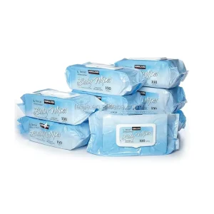 OEM Free Sample Wet Tissue Disposable Custom Super Soft Baby Wipes 100pcs Travel Pack