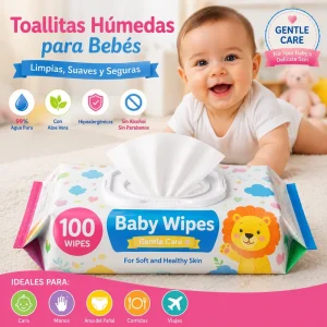 OEM Hypoallergenic Baby Wipes 99% Water Alcohol Free for Sensitive Skin Newborn Private Label Factory