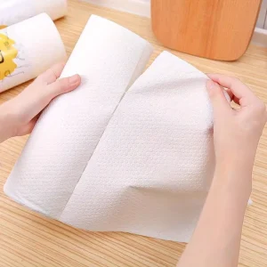 OEM Non woven Disposable Cleaning Cloth Kitchen Dish Towel Factory Wiping Dishcloth Rolls Wash Lazy Rags