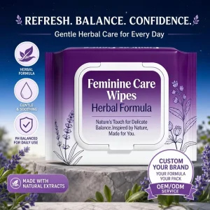OEM ODM Custom Feminine Intimate Wipes PH Balanced Gynecologist Tested for Daily Freshness Label Supply Europe