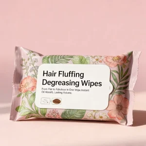 OEM ODM Custom Premium Dry Hair Cleansing Wipes Oil Absorbing Lifting Formula for Instant Brightening