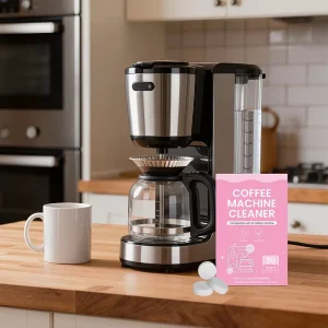 OEM ODM Eco Friendly Non Toxic Coffee Maker Cleaning Tablets Food Grade Formula for Drip Coffee Brewers 30 Tablets Per Box