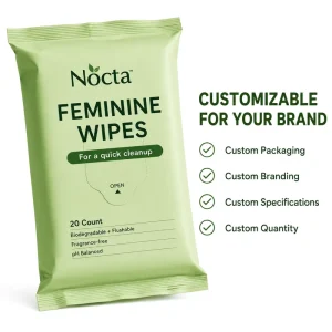 OEM ODM Factory Custom 10 Sheets Feminine Intimate Wipes Travel Size Portable Personal Care Feminine Wipes Private Label
