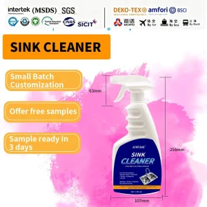 OEM ODM Heavy Duty Sink Cleaner Deep Penetrating Formula Grease and Limescale Remover for Stainless Steel Basins 500ml