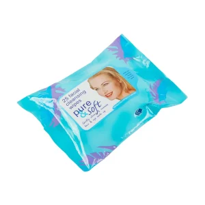 OEM ODM Manufactory Women 25 Pcs Pure and Soft Facial Cleansing Wipes