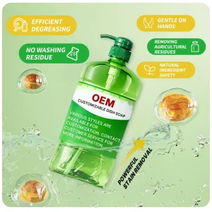 OEM ODM Private Label Eco Friendly Liquid Dishwasyhing Detergent High Active Ingredients Custom Logo Packaging