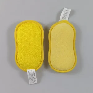 OEM ODM Soft 8 Shape Microfiber Scrub Cleaning Natural Kitchen Cleaner Sponge Non-scratch Scouring Pads Heavy Duty
