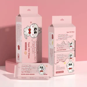 OEM ODM Travel Hand Mouth Cleaning Wipes 8 Pcs Mini Disposable Wet Towels Portable Pure Water Cleansing Wet Wipes