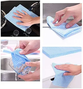 OEM ODM Wave Pattern Kitchen Cloth Dish Towel Eco Friendly Cotton Kitchen Cloth