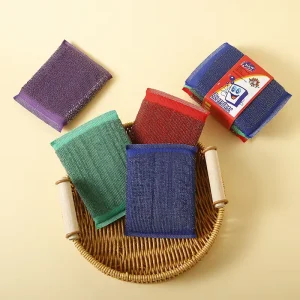 OEM Private Label Colorful Multipurpose Double Sided Easy Clean Scouring Pad