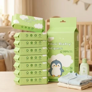 OEM Private Label Pure Water Eco-Friendly Non-Woven Cleansing Baby Wipes for Baby Cleaning