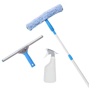 OEM Professional Telescopic Microfiber Window Scrubber Aluminum Plastic Cleaning Tool for Hospital Hotel Manufacturer’s