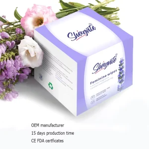 OEM Refreshing Herbal Biodegradable Flushable Feminine Intimate Wipes Wet for Woman Yoni Vaginal Daily Cleansing