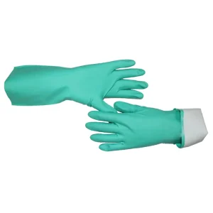 OEM Reusable Nitrile Rubber Chemical Resistant Household Gloves Durable Green Luva Guantes De Latex Guantes En420 En374 2 4101