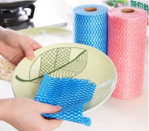 OEM and ODM Wave Pattern Kitchen Cloth Dish Towel Eco Friendly Kitchen Cloth Disposable Dish Cloths for Kitchen
