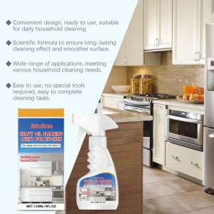 Oil Stain Cleaner for Kitchen Cleans Stove Top Removing Oil and Dirt Easily Remove Stubborn Oil Stains Grease Cleaner