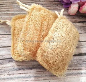 Old Loofah Wood Pulp Sustainable High Absorption Rectangle Sponge Brush Dishwashing Kitchen Cleaning Scouring Pad for Non Stick