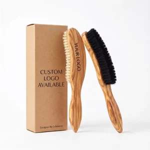 Olive Wood Hat Brush Soft Bristles Garment Cleaning Brush for Wool Fedora Hats Cashmere Coats Suits Caps Lint Dust Remover