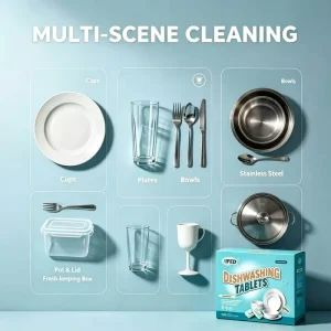 One Step Clean Tablets Simplify Daily Kitchen Cleaning Save Time and Effort Dishwashing Tablets
