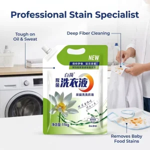 Organic Baby Safe Laundry Detergent for Sensitive Skin Eco Friendly Clothes Washing Liquid with Long Lasting Fragrance