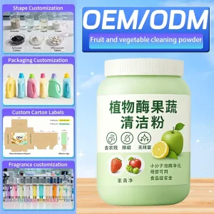 Organic Citrus Fruit Vegetable Eco-Friendly Dishwashing Powder, Safe Ingredients, 15-30% Active Content, Kitchen Use Cleaning