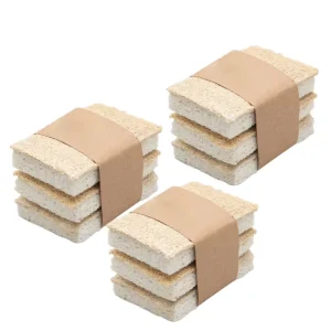 Organic Kitchen Loofah Sponge Eco Friendly Natural Dish Washing Scouring Pad High Water Absorption Rectangle Shape