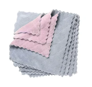 Original Factory Reusable Dishwashing Cloth Dish Towels Cleaning Cloths for Kitchen Household Coral Velvet Rag