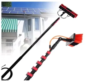 Outdoor Telescopic Cleaning Tools Kit 12ft 39ft Water Fed Window Cleaning Pole with Hose Spray Scraper Solar Panel Tool Cleaning