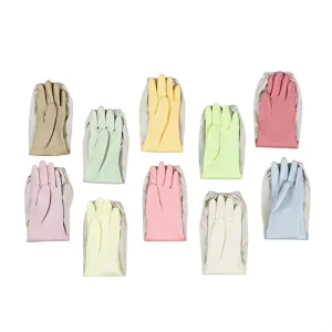 PVC Beige Cloth Washing Gloves Anti-Slip Thick Lined Durable Long Kitchen Cleaning Housework Gloves