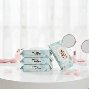 Pearl Embossed Non woven Baby Wipes 80 Pieces Household Use