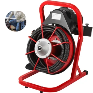 Peixu Heavy Duty 700 RPM 110V 250W High Pressure Flexible Sewer Snake Drain Auger Plastic Pipe Cleaner Cold Water Cleaning 1