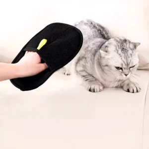 Pet Anti static Curved Design Hair Removal Glove Brush for Cats & Dogs