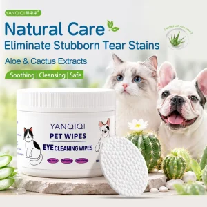Pet Eye Cleansing Wipes Customized Cat Dog Non Irritation Tear Free Formula Remover Wipes With Private Labels