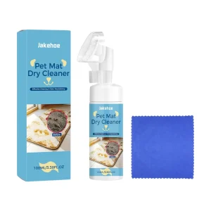 Pet Mat Dry Cleaning Foam Cleaner for Dog cat Bed Cushion Carpet Fabric Stain and Odor Removing No Rinse Detergent