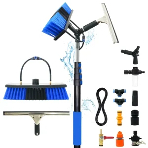 Photovoltaic Cleaning Accessories Kit Water-Fed Telescopic Pole Tool Set Solar Panel Brush Cleaner Window Cleaning Equipment