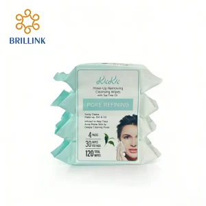 Phthalate Paraben Free Travel Sized Non-Woven Makeup Remover Wipes Eco-Friendly Fragrance Free Hypoallergenic Cleansing Wipes