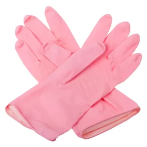 Pink Household Cleaning Laundry Dishwashing Kitchen Waterproof Gloves