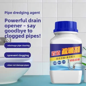 Pipe Dredging Agent Powder Drain Toilet Cleaning 50% 80% Active Ingredient Prevent Clogging No Pipe Damage Kitchen Bathroom