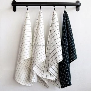 Plaid Cloth Napkin Dish Towel Custom Kitchen Cotton Tea Towel