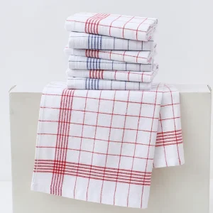 Plain Weave Cotton Polyester Kitchen Cloth Checkered Pattern Multi functional Dishwashing Towel
