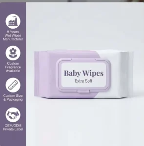 Plant Derived Sensitive 45gsm Skin Baby Wipes 60 Pcs Soothing Non Irritant Toddler Cleansing Cloths