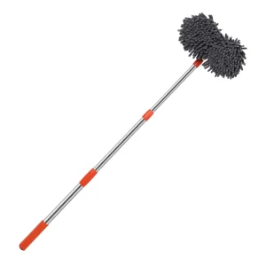 Plastic Car Wash Mop Rotating Telescopic Soft Bristle Brush Long Handle Car Cleaning Tool
