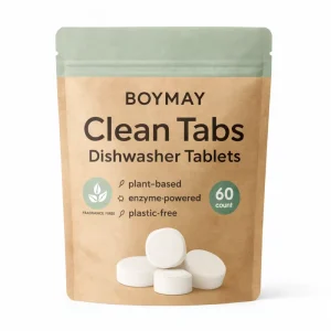 Plastic-Free Eco-Friendly Dishwashing Pods Dishwasher Detergent Tablets