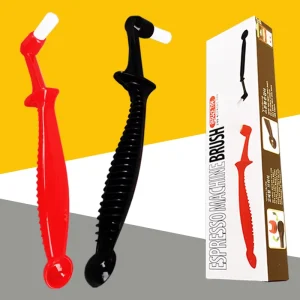 Plastic Handle Eco Friendly Handheld Portable Coffee Cleaning Brush Curved Head Group Head Brush for Barista Modern