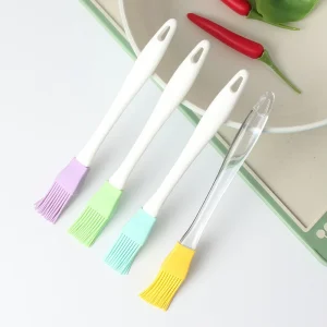 Plastic Handle Modern Minimalist Baking Tool BBQ Silicone Barbecue Brush Cake Grilling Cleaning Brush Bristle Brush Small