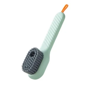 Plastic Multifunctional Soft Nylon Bristles Handheld Lightweight Clothes Sneaker Cleaning Brush with Soap Dispenser