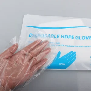 Plastic PE Gloves HDPE Clear Polythene Kitchen Waterproof Household Disposable Food Gloves